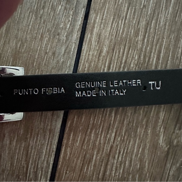 NWT Punto Fubbia made in Italy Black leather studded Belt, OSFM - Picture 3 of 9